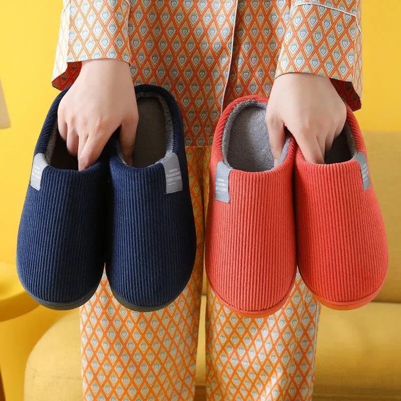 Shoe Size: 36, Color: Pink - Women's Men's Thick Soft Bottom Home Slippers Household Plush Slippers Anti-slip Thermal Slippers Indoor Winter