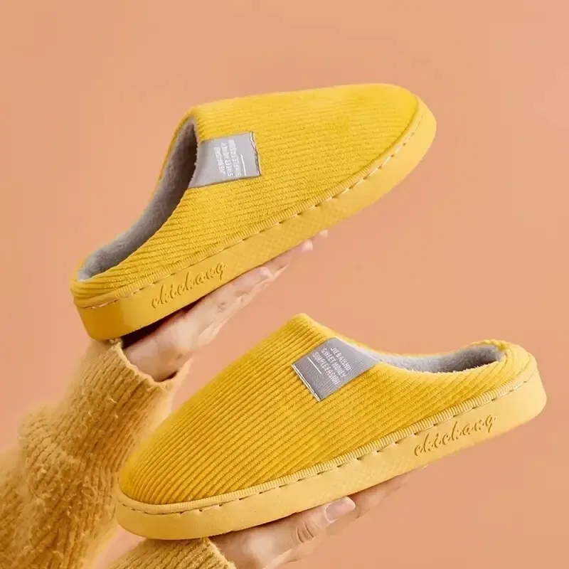 Shoe Size: 36, Color: Pink - Women's Men's Thick Soft Bottom Home Slippers Household Plush Slippers Anti-slip Thermal Slippers Indoor Winter