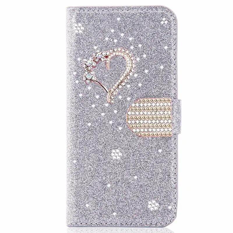 Color: Silver, Material: CANVAS - Glitter Wallet Leather Case For Samsung Galaxy S25 FE S24 Ultra S23 Plus S22 S21 A35 A36 A56 A55 A13 A14 A15 A16 A26 A34 A33 A54
