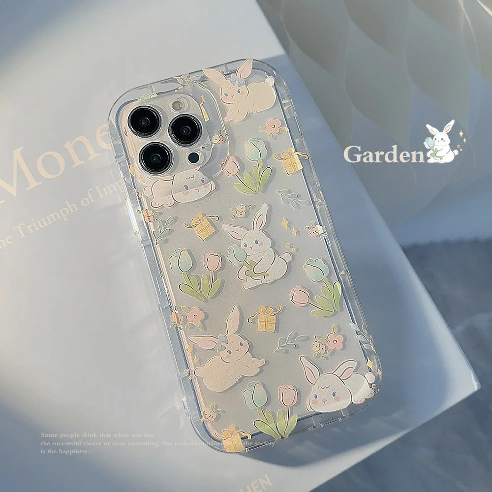 Color: Blue, Compatible-Phone Models: For Samsung Galaxy S21 - Cute Cartoon Bunny Print Phone Case for Samsung Galaxy 24 23 22 21 20 Plus Ultra FE A73 A72 A71 A52 A51 A32 Note 20 Airbag Funda