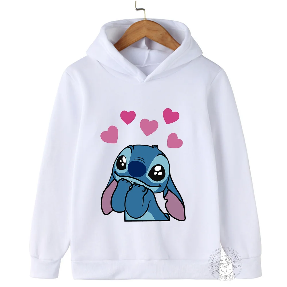 Color: SKY BLUE, Kid Size: 7 - Autumn and winter cute cartoon hoodie trend fashion children boys and girls eye-catching wear multi-size optional new products