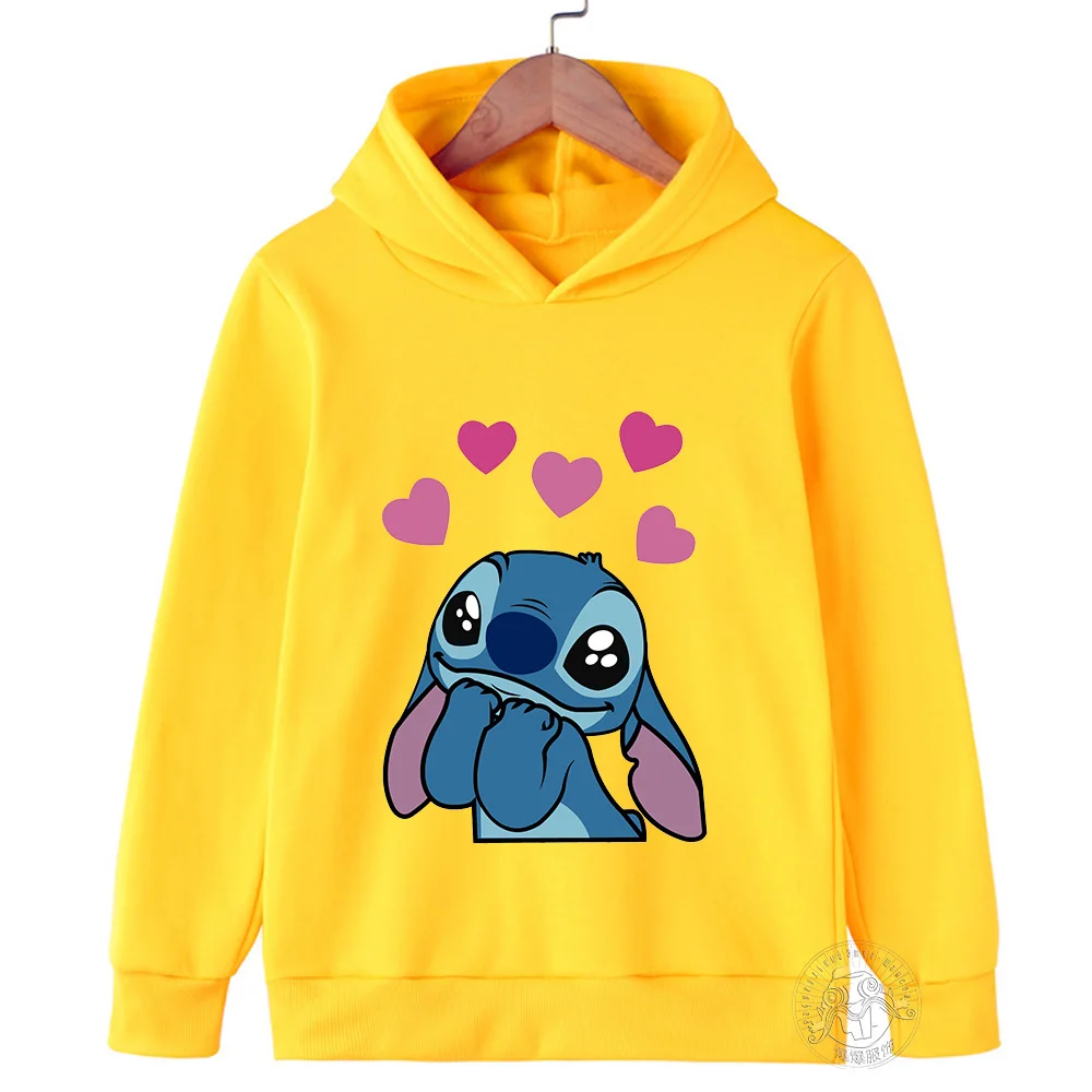 Color: SKY BLUE, Kid Size: 7 - Autumn and winter cute cartoon hoodie trend fashion children boys and girls eye-catching wear multi-size optional new products