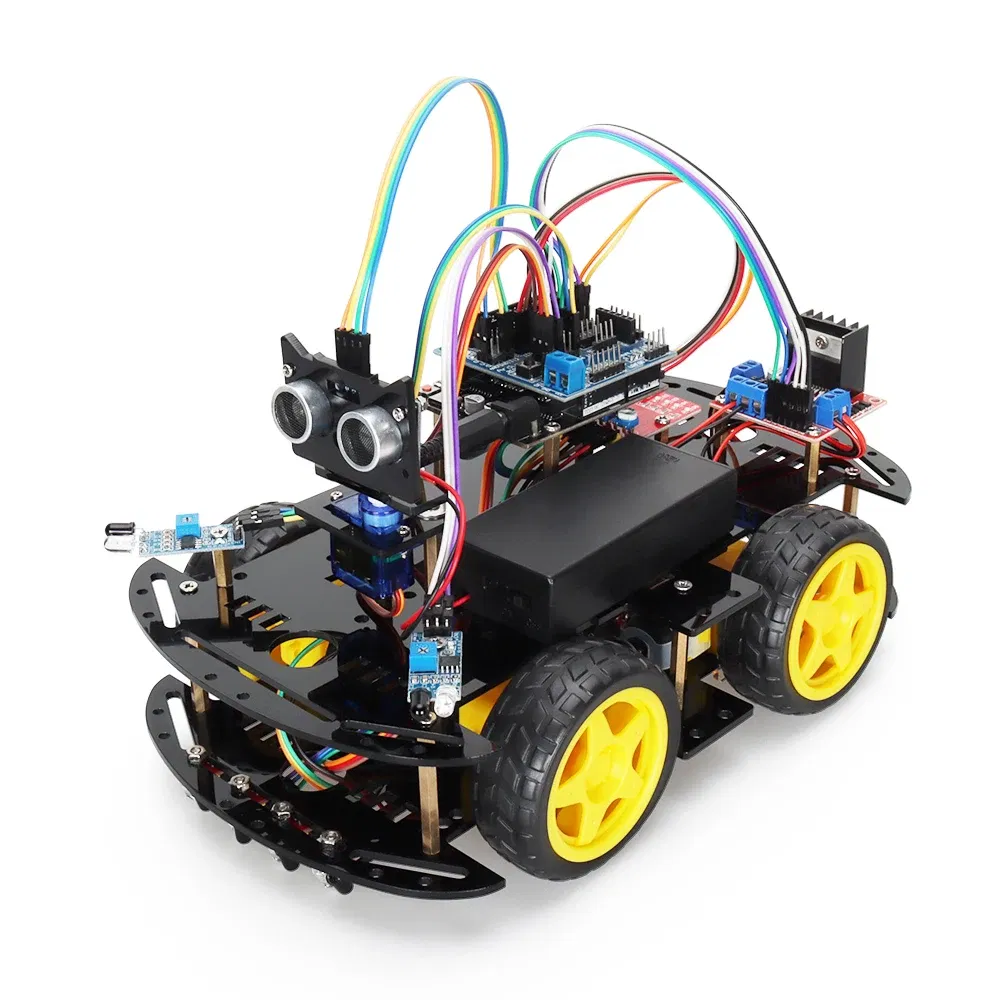 Color: Sky blue, Ships From: CHINA - Programmable Robot Kit For Arduino Project Starter Kit Full Version Professional DIY Electronics Kit Coding Robot with Codes