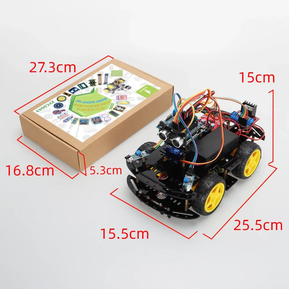 Color: Sky blue, Ships From: CHINA - Programmable Robot Kit For Arduino Project Starter Kit Full Version Professional DIY Electronics Kit Coding Robot with Codes