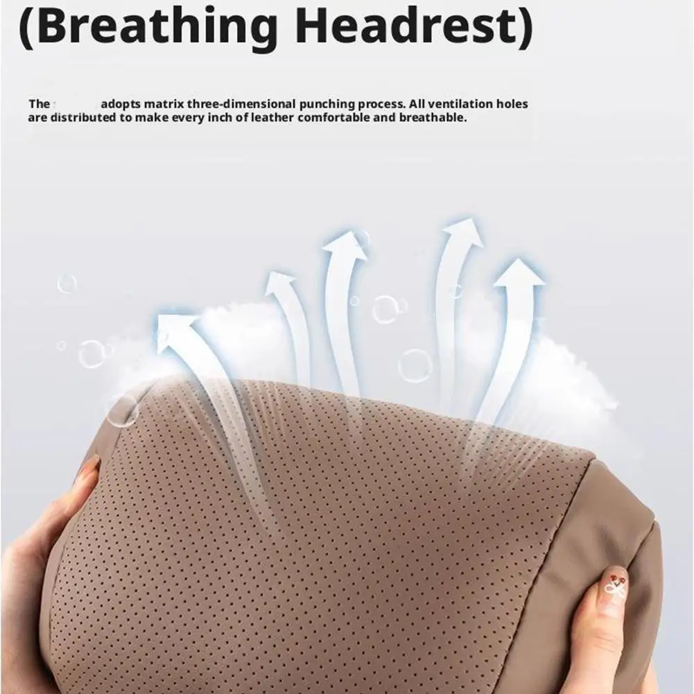 Color: black - Universal Car Seat Headrest Neck Pillow, 3D Ergonomic Travel Neck Rest, Soft Fluffy Comfortable Neck Support, Neck Protection