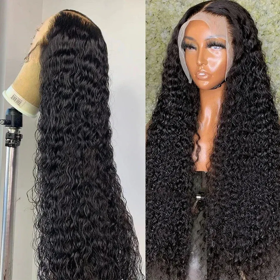 Stretched Length: 20inches, Density: 200%, Ships From: CHINA, Lace Size: 13x6 - hd lace wig 13x6 human hair Curly Wig For Women choice Pre Plucked 30 40 Inch Loose Deep Wave Water wave Frontal Wigs