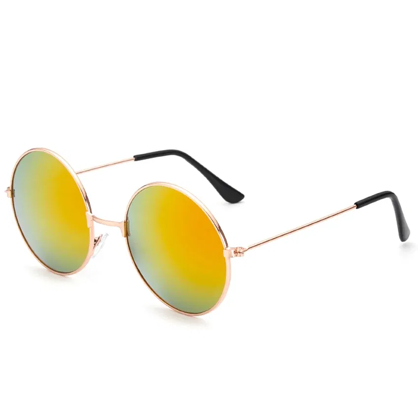 Lenses Color: Ginger, Frame Color: other - FOENIXSONG Fashion Sunglasses for Women Men  Pilot Round Gradient Mirror Women's Glasses Oculos Lentes Gafas De Sol