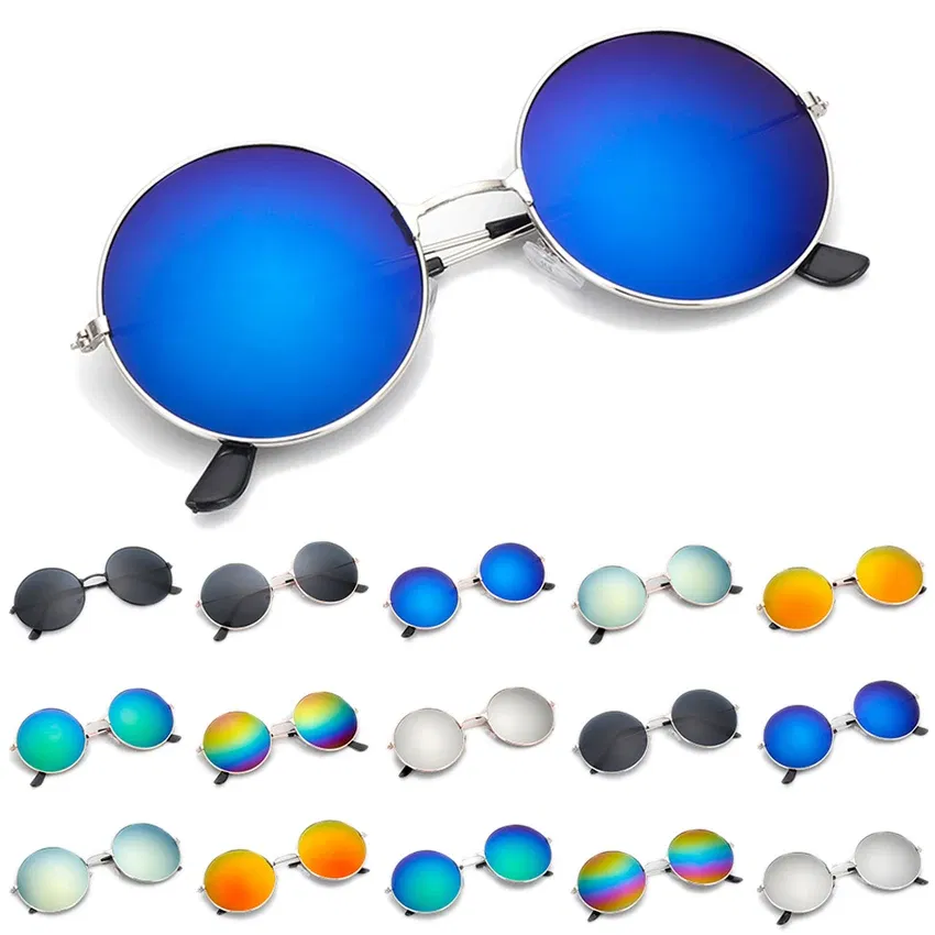 Lenses Color: Ginger, Frame Color: other - FOENIXSONG Fashion Sunglasses for Women Men  Pilot Round Gradient Mirror Women's Glasses Oculos Lentes Gafas De Sol
