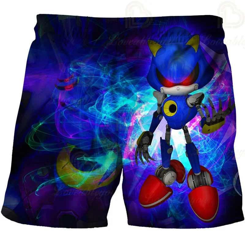Color: GRAY, Kid Size: 7 - New Anime Kids Sonic Shorts Fashion Boys Girls Clothes Harajuku Cute Baby Cartoon Casual Summer Boy Boy Beach Pants