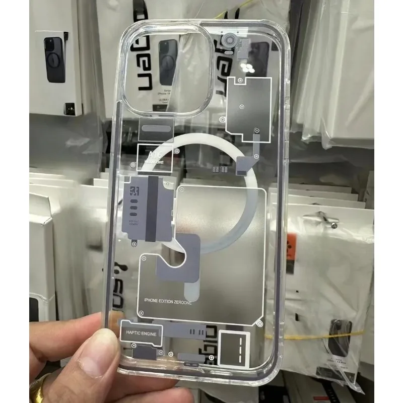 Material: Canvas, Color: Sky blue - FOR 2024 Original Technology Phone Case For IPhone 15 14 13 12 Pro Max Plus Magnetic Wireless Charging High Quality Bumpers
