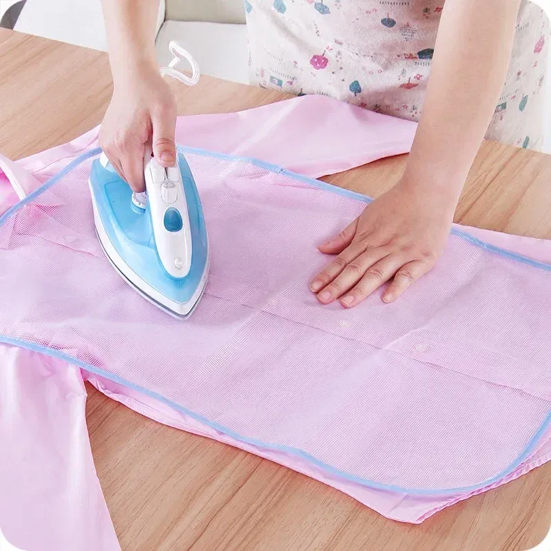 Color: WHITE - Ironing Pad T-shirt pantsHigh Temperature Resistant Heat Insulation Ironing Cloth Clothes Protection Pad Home Mesh Ironing Board