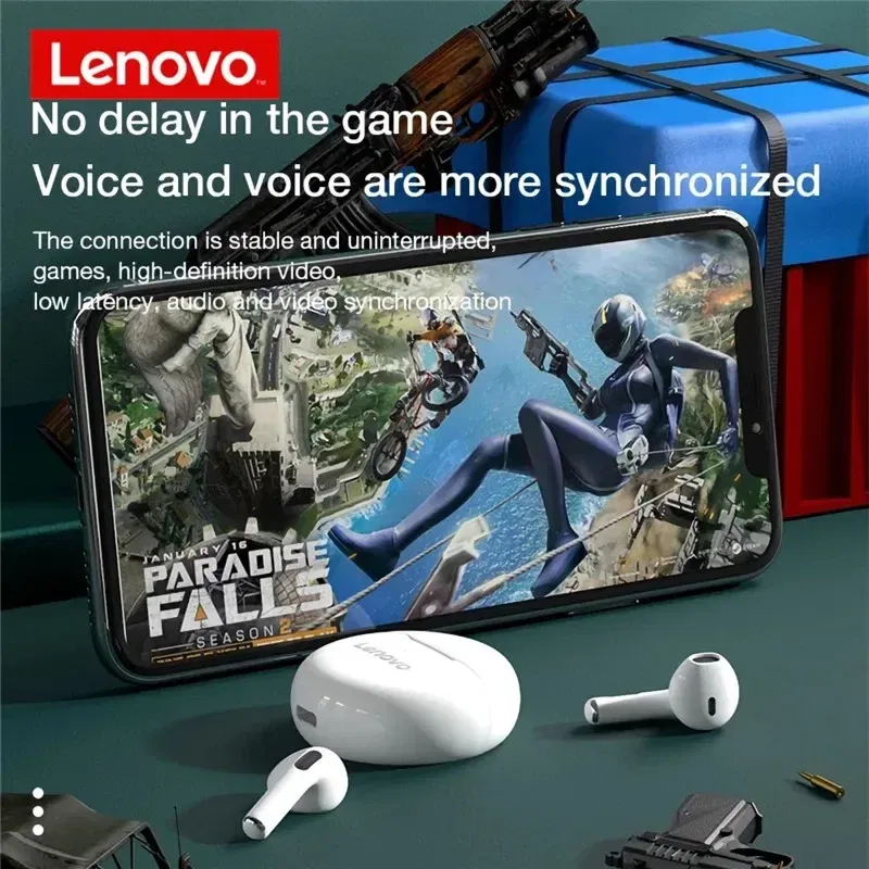 Color: Blue, Ships From: CHINA - Original Lenovo TWS Air Pro 6 Earphones Wireless Bluetooth 5.0 HiFi Sport Noise Reduction Headphones Touch Control Earbuds