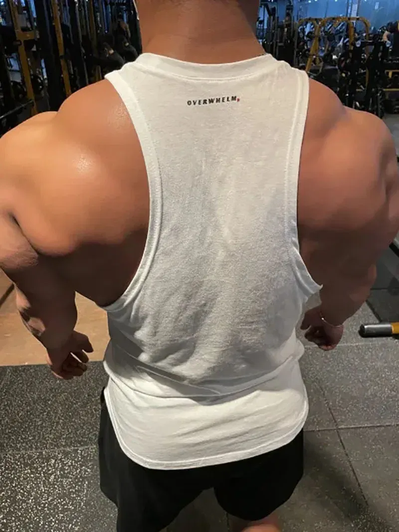 Color: black, Size: XXXL - Summer New Figure Sports Vest Men's Cotton Elastic Training Fitness Vest Fashion Basketball Enthusiasts Hot Transfer Logo
