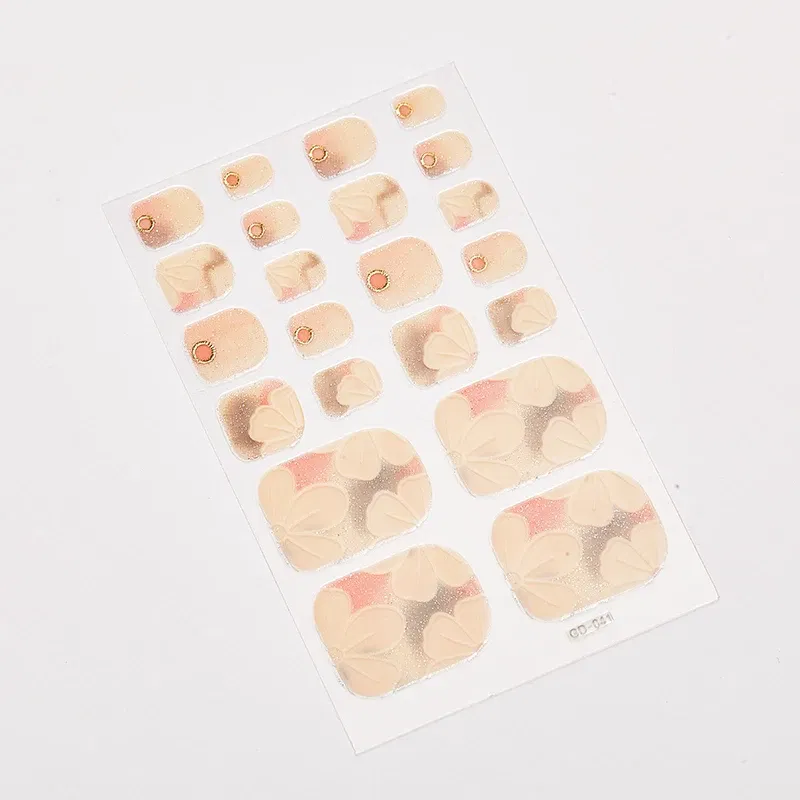 Color: Desert Camouflage - 22 Tips/Sheet Women Salon Fashion Nail Stickers Designed Full Beauty Full Cover Nail Stickers Novidades Nails Sticker Designer