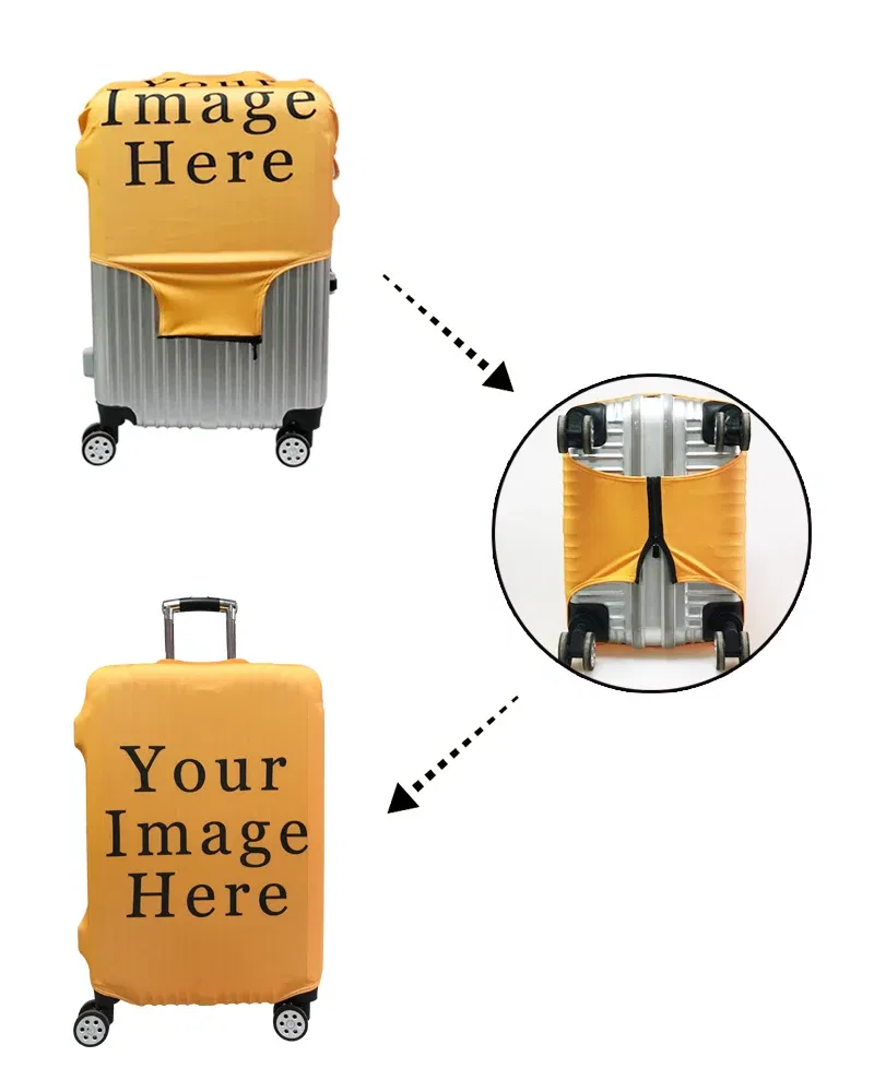 Color: PURPLE, Size: S - Lilo Stitch Elastic Luggage Protective Cover Trolley Suitcase Dust Bag Case Cartoon Travel Accessories