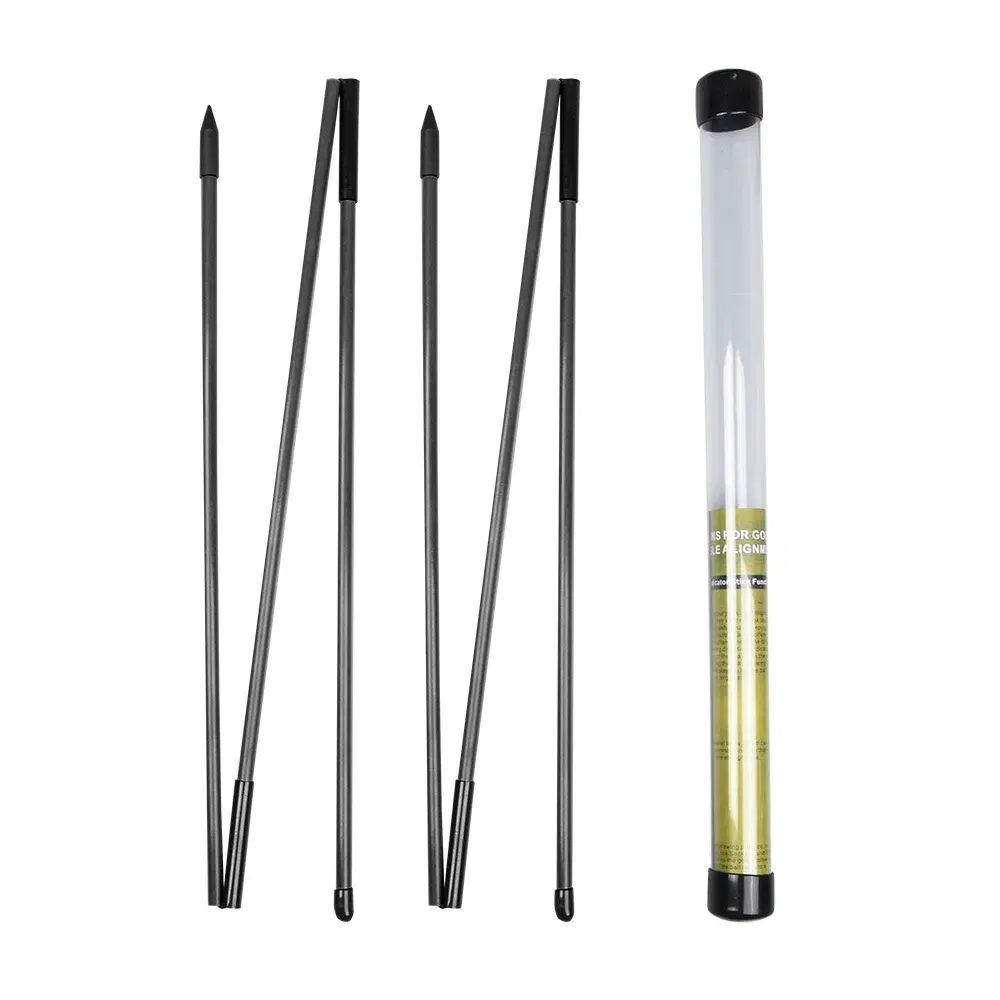 Color: light green - 6 Colors Golf Alignment Sticks Collapsible Golf Practice Rods Putter Green Trainer Tools Golf Swing Training Tool
