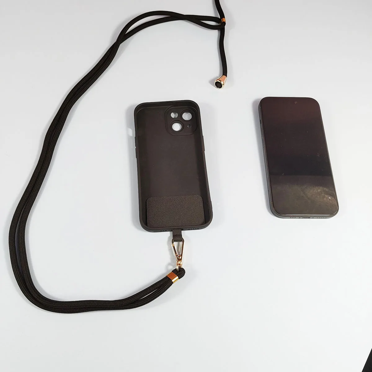 Color: Yellow / Gold - phone suspension rope anti loss rope adjustable and extendable nylon cloth  detachable suspension rope Mobile phone lanyard