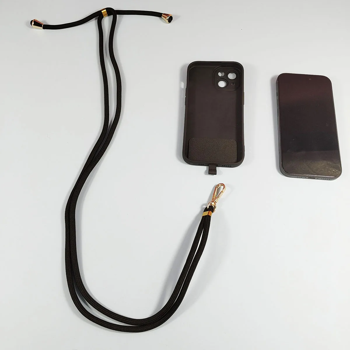 Color: Yellow / Gold - phone suspension rope anti loss rope adjustable and extendable nylon cloth  detachable suspension rope Mobile phone lanyard