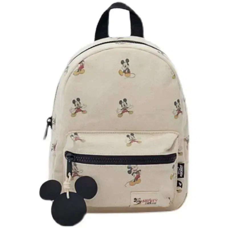 Color: MULTI - Disney New Mickey Cartoon Fashion Backpack Women's Minnie Canvas School Bag Boys and Girls Fashion Large Capacity Backpack