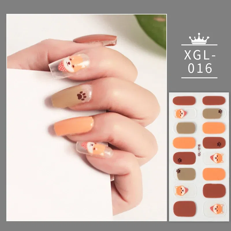 Color: Dark Grey - Shiny New Year Nail Sticker Self Adhesive Decor Sticker Nail Wraps Glitter Nail Polish Sticker Waterproof Christmas Nail Sticker