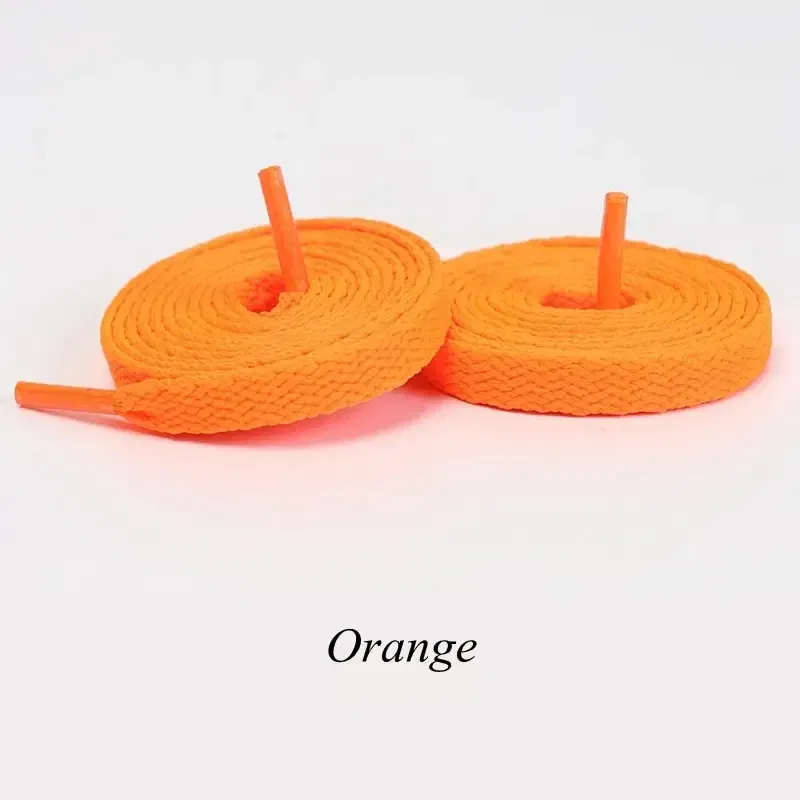 Color: Orange, Ships From: CHINA, Length: 100cm - 1pair Flat Shoelaces Classic Shoe Laces Fit Fashion Solid Sports Shoelace Casual Unisex Shoe Strings Shoe Accessories