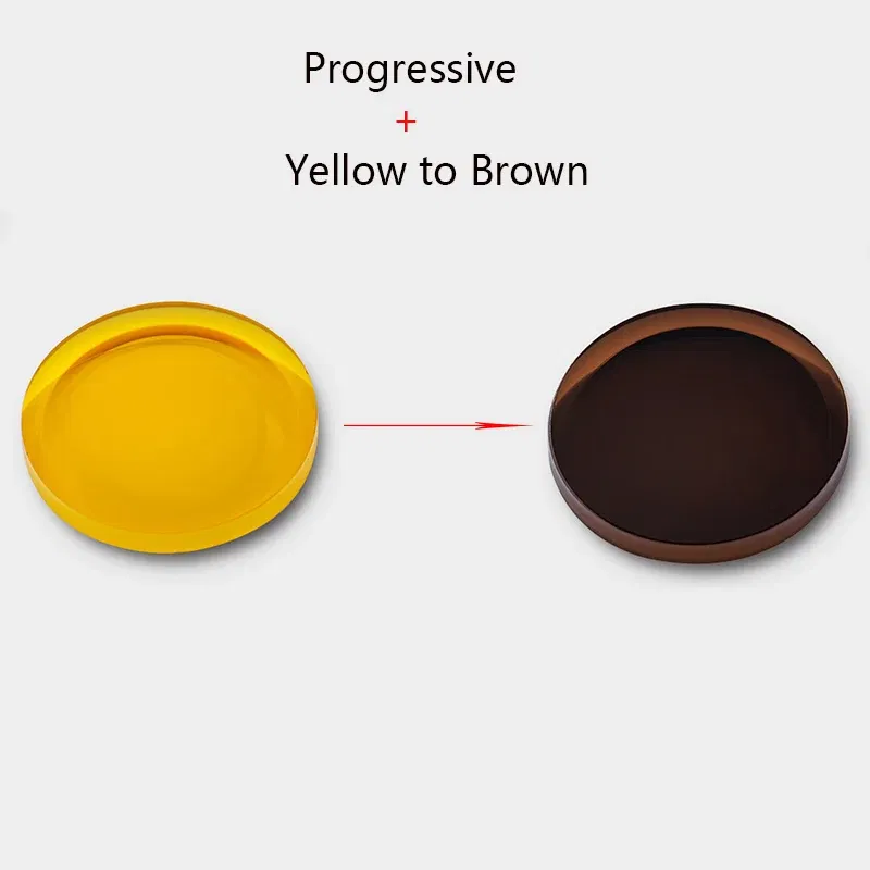 Lenses Color: Yellow, Lens Index: 1.61 - 2 PCs 1.56 1.61 1.67 Photochromic Polarized Prescription Glasses Lenses Myopia Progressive Sunglasses Lens Anti-reflection/glare