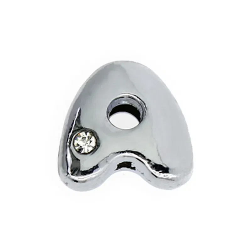 Color: WHITE - 8mm Fat Slide Letters Charms Bracelet Women Jewelry Making 1pc Slide Alphabet A-Z DIY Wristband Belt Keychain Pet Collar