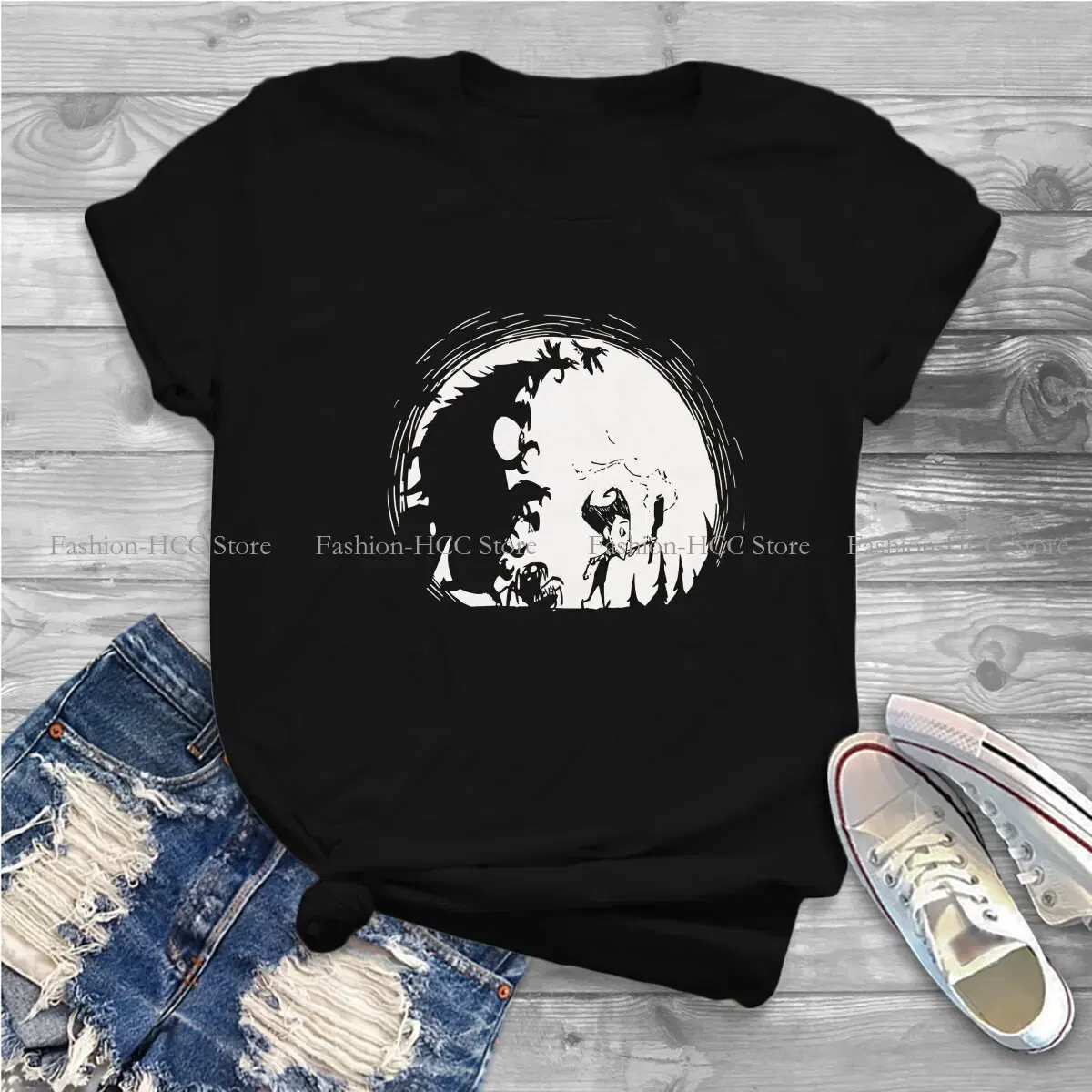 Color: WHITE, Size: L - Dont Starve Polyester TShirts Monster Distinctive Homme T Shirt New Trend Clothing