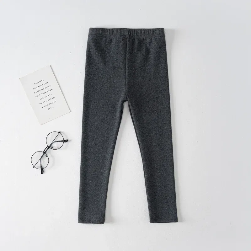 Color: SKY BLUE, Kid Size: 6 - Girls' Leggings Spring And Autumn Style 95 Cotton Female Baby Elastic Pants Children's Slim outer Wear Pants