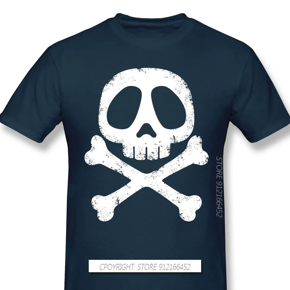Color: Navy Blue, Size: XXL - Cool Black TShirt Space Pirate Captain Harlock Arcadia Kei Yuki Anime Homme T-Shirts Tee Pure Cotton Oversize Short Sleeve
