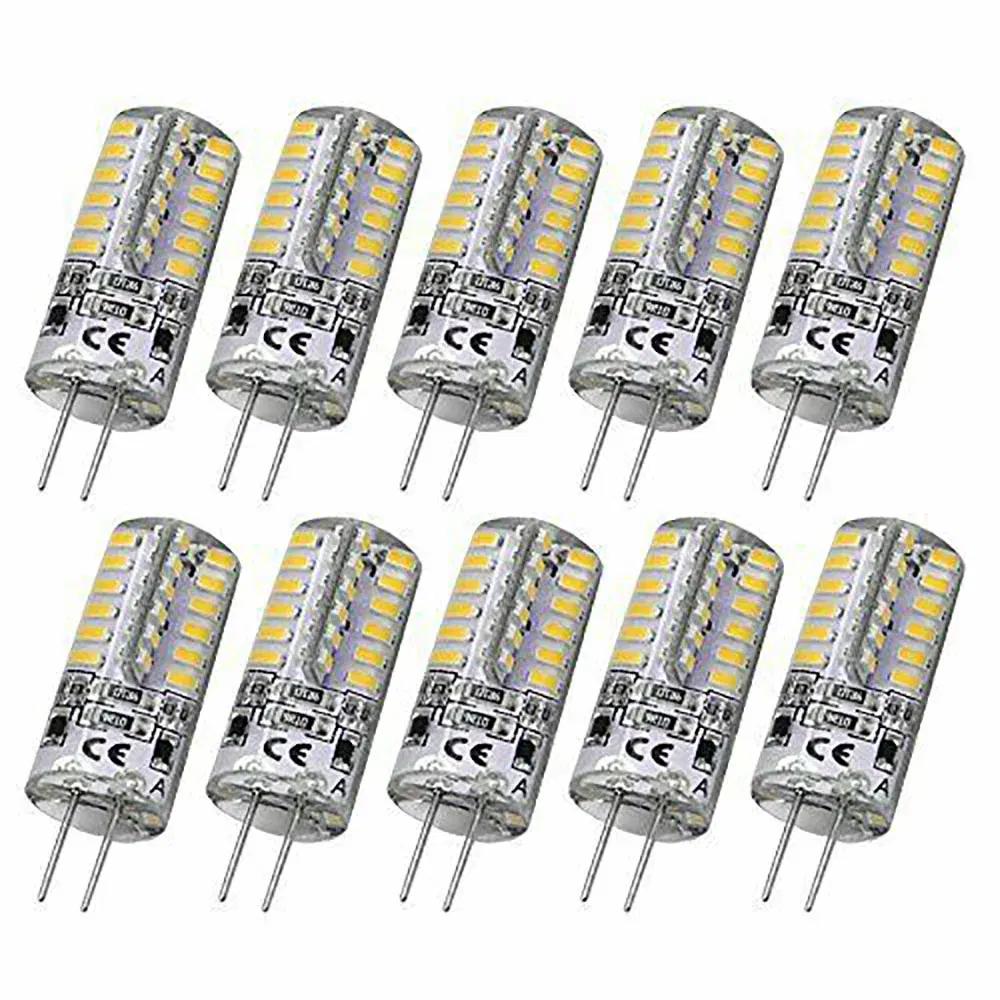 Emitting Color: changeable, Color: WHITE, Number of LED Chip: 2 pcs - 10Pcs G4 Led Bulb 2W 3W 5W 9W 10W 12W 15W AC/DC12V/AC220V 3014SMD Silicone Lamp Warm white/White l 360 Degree Angle LED Light