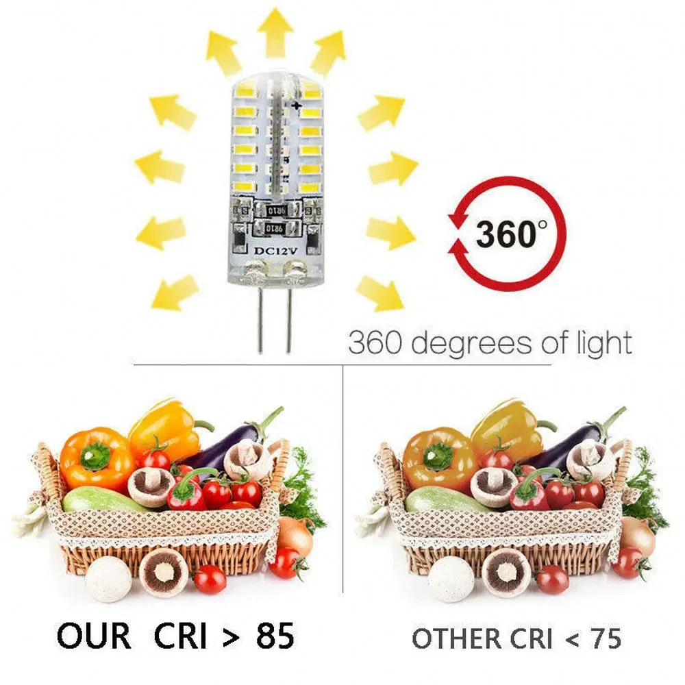 Emitting Color: changeable, Color: WHITE, Number of LED Chip: 2 pcs - 10Pcs G4 Led Bulb 2W 3W 5W 9W 10W 12W 15W AC/DC12V/AC220V 3014SMD Silicone Lamp Warm white/White l 360 Degree Angle LED Light