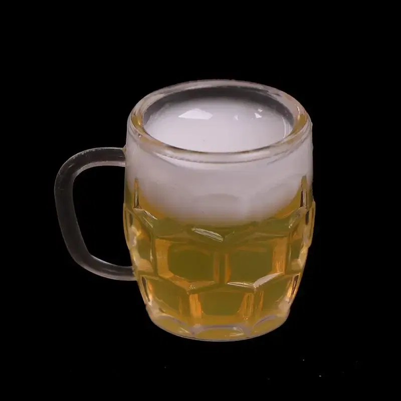 Color: ArmyGreen - 2/4/5/10pcs Miniature Resin beer cups Red Wine bottles Model Kitchen Furniture Accessory dinnerware Dollhouse Summer Must