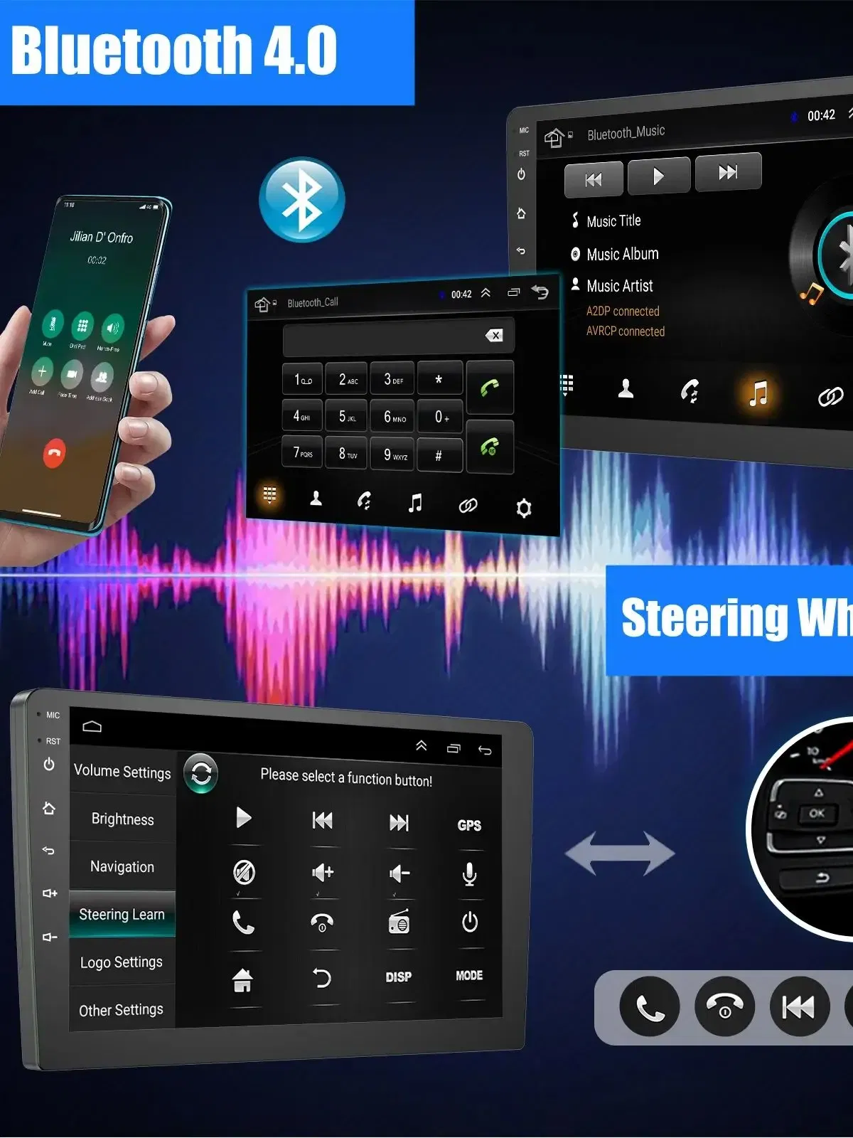 Color: Navy Blue, Ships From: CHINA - ?‹ESSGOO Car Radio 2 Din 7"/9"/10" Carplay Auto Android 13 Mp5 Universal WIFI GPS Car Radio Multimedia Video Player FM Car Stereo