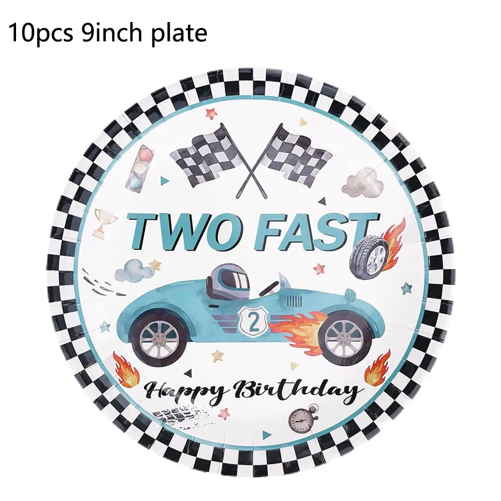 Color: plum, Capacity: 480ml - Racing Car Disposable Tableware PLates Cups Napkin Tablecloth Two Fast Birthday Party Decorations