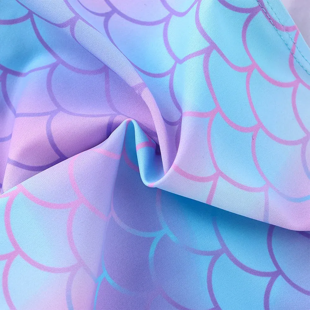 Color: Dark Purple, Size: L - Lilo Stitch Girls Swimsuit One-Piece Bathing Suits Kids Wear Fashion Mermaid Fish Children's Dresses Summer Swimwear Beach Suit