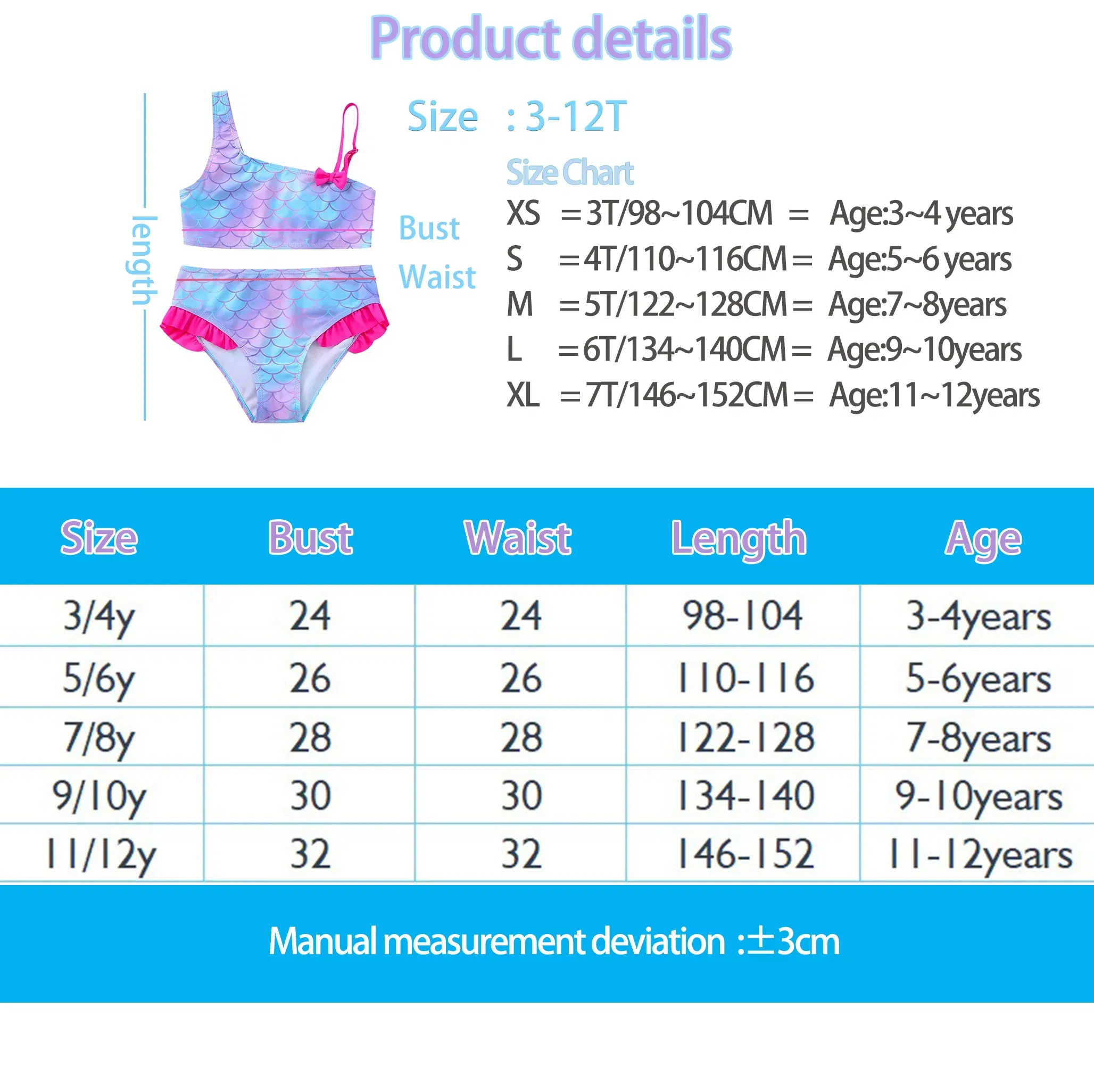 Color: Dark Purple, Size: L - Lilo Stitch Girls Swimsuit One-Piece Bathing Suits Kids Wear Fashion Mermaid Fish Children's Dresses Summer Swimwear Beach Suit