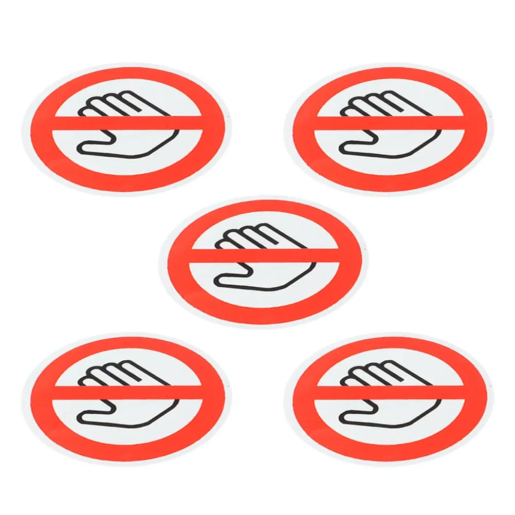 Color: WHITE - 5 Sheets Please Dont Touch Me Baby Sign Warning Plate Safety Stickers Car Caution Decals White Self-adhesive Vinyl