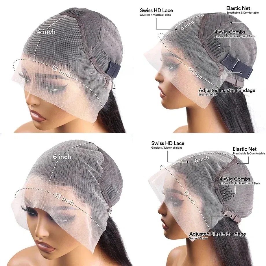 Stretched Length: 20inches, Density: 200%, Ships From: CHINA, Lace Size: 13x4 - hd lace wig 13x6 human hair Curly Wig For Women choice Pre Plucked 30 40 Inch Loose Deep Wave Water wave Frontal Wigs