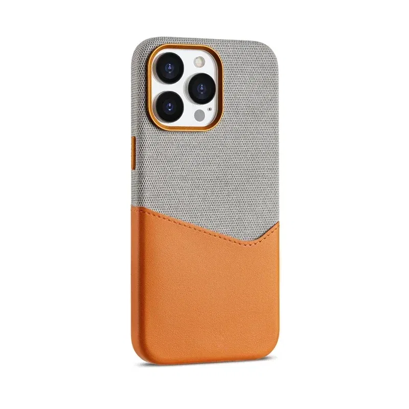 Color: black, Material: Plastic - Card Holder MagSafe Leather Phone Case For iPhone 14 16 Pro Max 13 15 Pro 12 Pocket Wireless Charging Alloy Lens Hit Color Cover