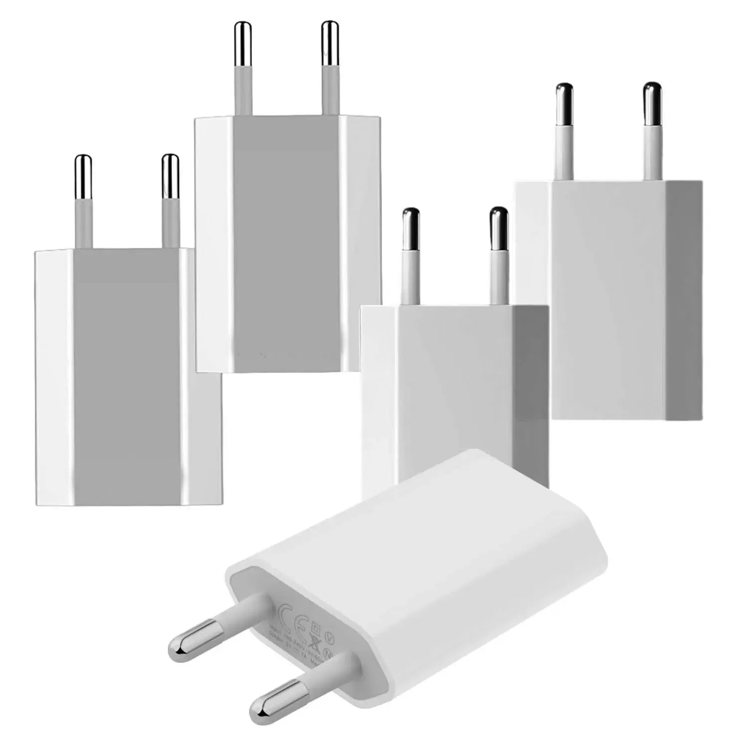 Plug Type: DE - 1/3/5/10pcs 5V 1A Eu AC Home Travel USB Wall Charger For IPhone 6 7 8 plus x xr 11 12 13 14