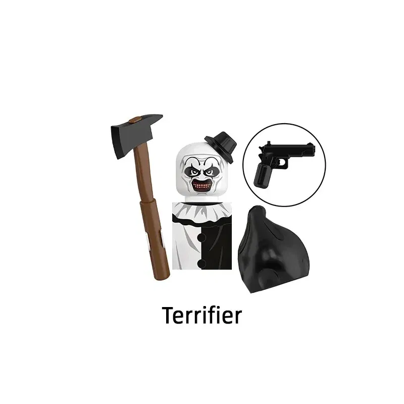 Color: Orange - 2025 Building Blocks KF6173 KF6175 KF6176 Halloween Horror Jason Sally Leather Face Jack Character Figures Bricks Children Toys