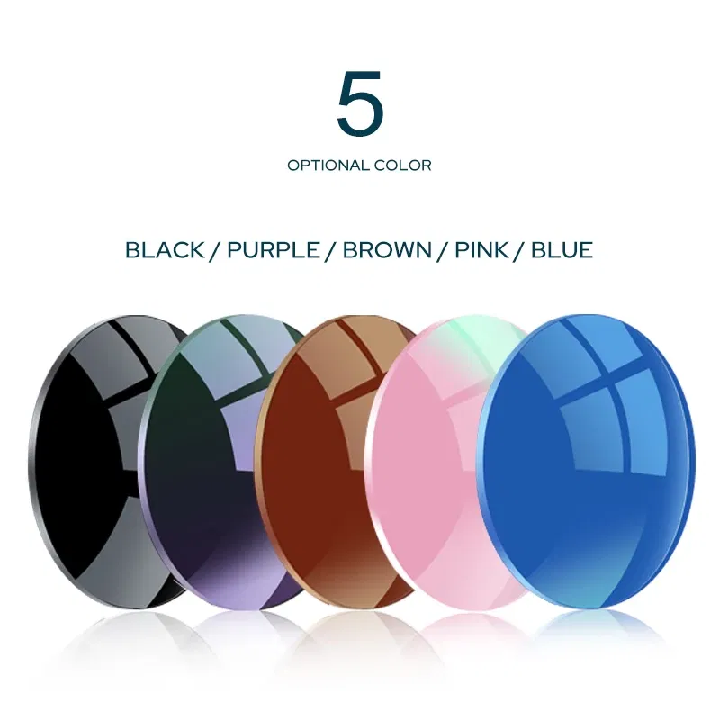 Lenses Color: black, Ships From: CHINA, Lens Index: 1.67 - VKYEE Grey Brown Pink Purple Blue Series 1.56 1.61 1.67 1.74 Photochromic Myopia & Hyperopia Spectacle Lenses