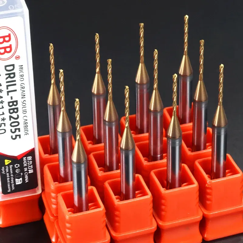 Hole Diameter: 16mm - BB 0.3~2.02mm Micro Drill Solid Carbide Bit Mini CNC Hole Making 3D Shank Diameter 4mm D4 Metal Steel Plastic 1PCS