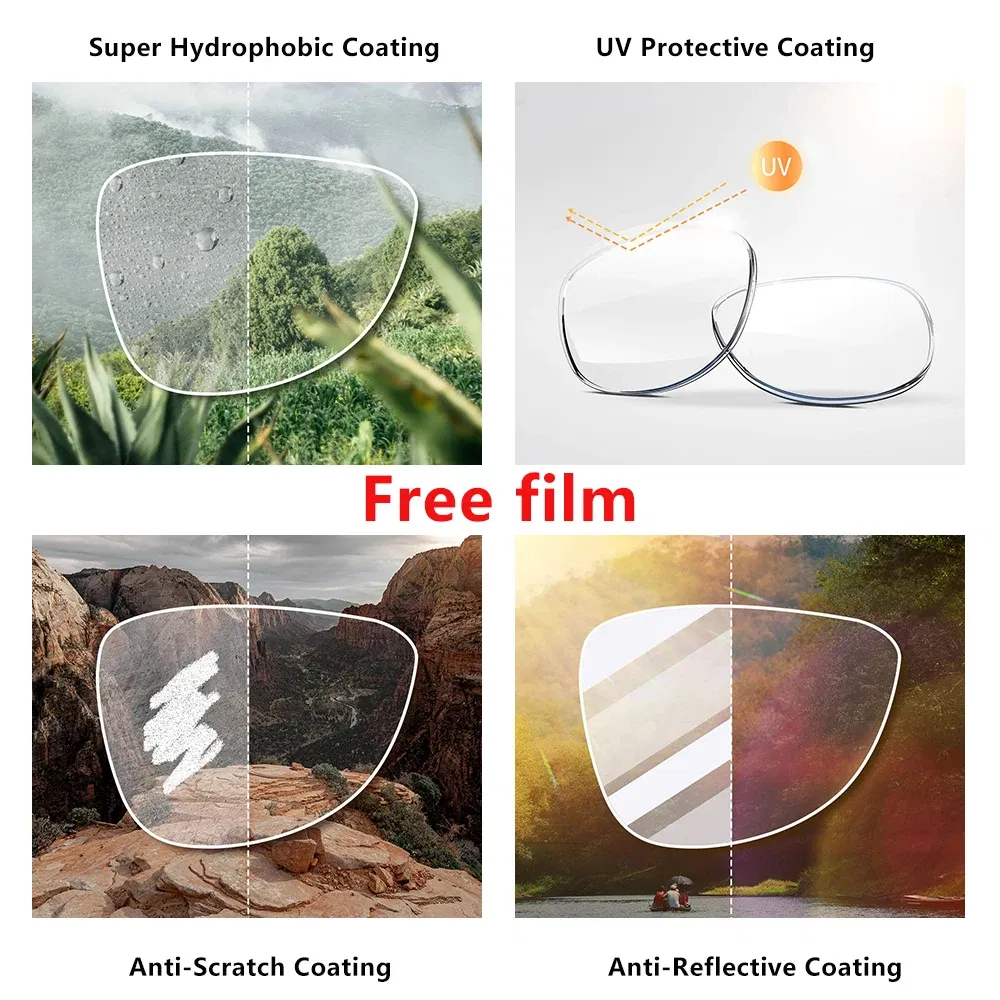 Lenses Color: WHITE, Lens Index: 1.56 - Photochromism Gray Brown 1.56 1.61 1.67 Index Aspheric Lenses UV-proof Myopia Hyperopia Outdoor Prescription Sun Optics Glasses