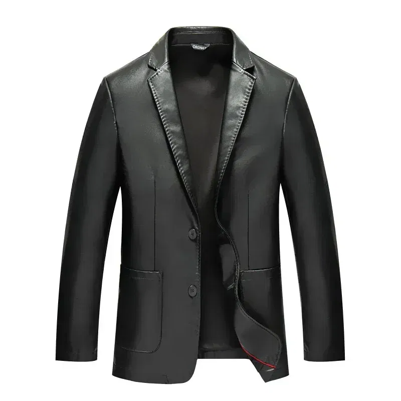 Color: Beige, Size: XXXL - QYLVAWOY Genuine Leather Jacket Men Short Black Leather Coat Male Real Sheepskin Leather Jackets Jaqueta Masculina Men's Clothes