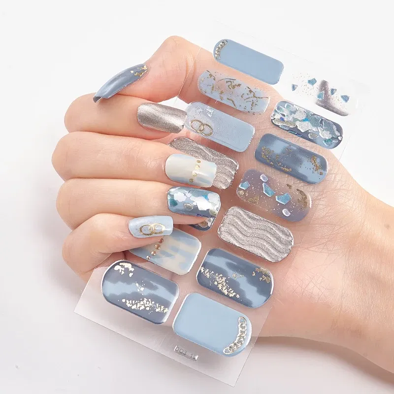 Color: Tiger Stripe - Patterned Nail Stickers Wholesale Supplise Nail Strips for Women Girls Full Beauty High Quality Stickers for Nails