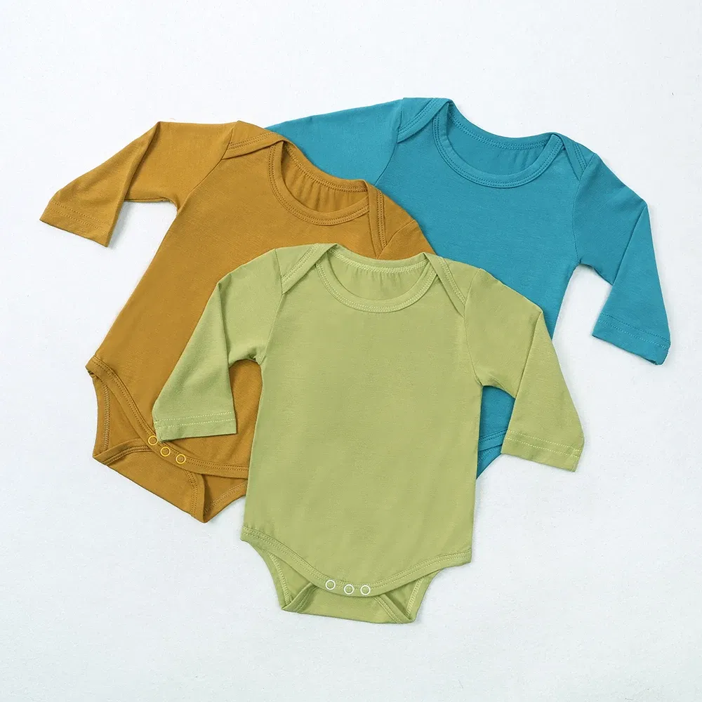 Color: tan, Kid Size: 6M - 2025 Summer Newborn Boy Girl Romper Baby Bamboo Fiber Breathable Clothing Long Sleeve Toddler Jumpsuit Infant Bodysuit Pajamas