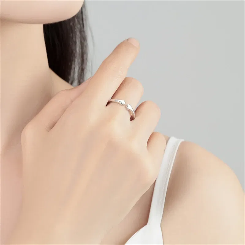 Gem Color: Red - Real 925 Sterling Silver Ring Simple round Inlay Zircon Fit Charming Bracelets Women DIY Engagement Gifts Exquisite Jewelry