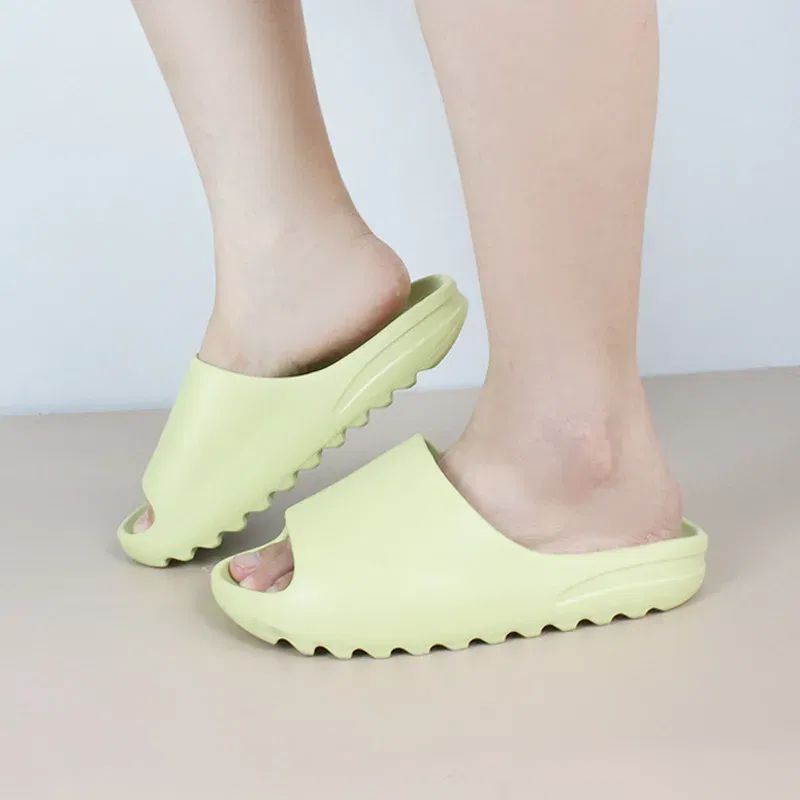 Color: black, Shoe Size: 37 - Summer Slippers Men Women Indoor Eva High Soft Bottom Sandals Open Toe Trend Slides Light Beach Shoes Slippers Home Size 35-46